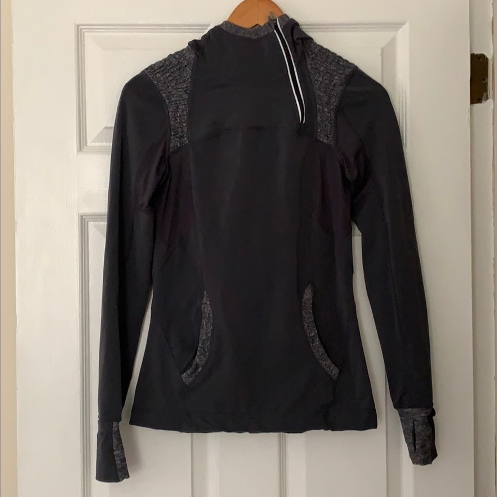 Lululemon Gray Hooded Workout Jacket